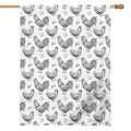 Hand Drawn Chicken Pattern Print House Flag