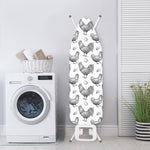 Hand Drawn Chicken Pattern Print Ironing Board Cover