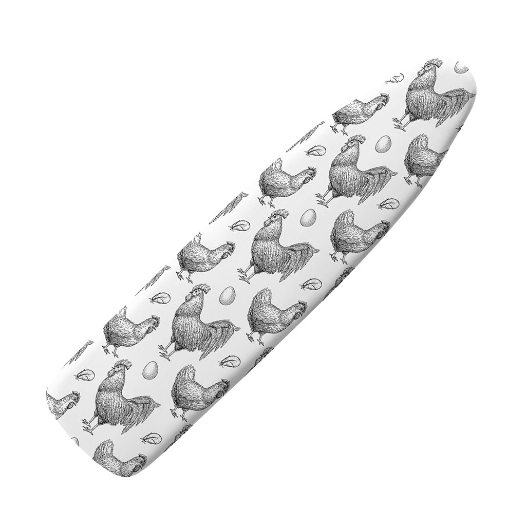Hand Drawn Chicken Pattern Print Ironing Board Cover