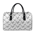 Hand Drawn Chicken Pattern Print Leather Duffel Bag