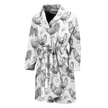 Hand Drawn Chicken Pattern Print Men's Bathrobe