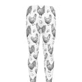 Hand Drawn Chicken Pattern Print Men's Leggings