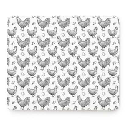 Hand Drawn Chicken Pattern Print Mouse Pad