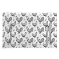 Hand Drawn Chicken Pattern Print Placemat