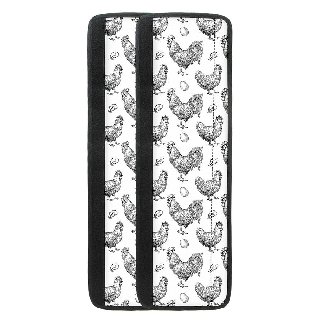 Hand Drawn Chicken Pattern Print Refrigerator Handle Covers