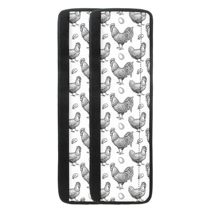 Hand Drawn Chicken Pattern Print Refrigerator Handle Covers