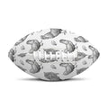 Hand Drawn Chicken Pattern Print Rugby Ball