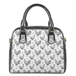 Hand Drawn Chicken Pattern Print Shoulder Handbag