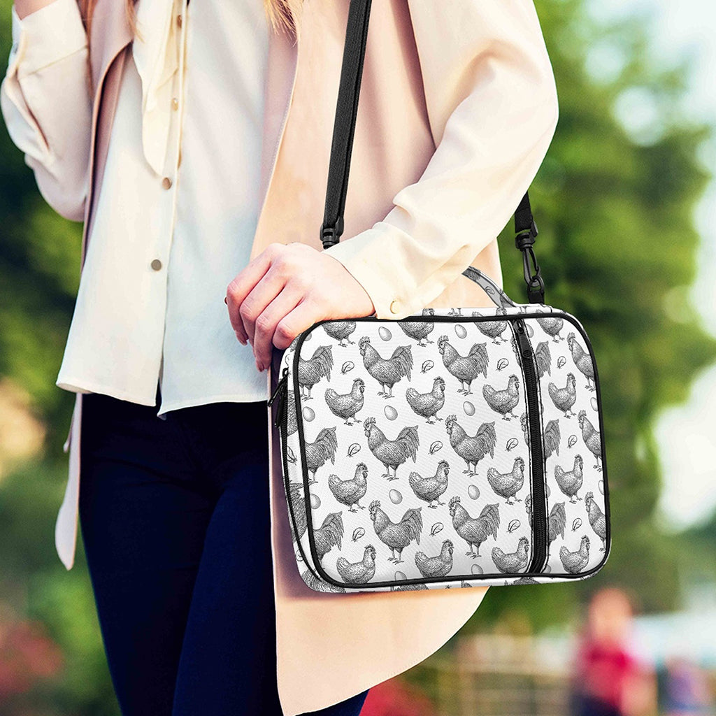 Hand Drawn Chicken Pattern Print Shoulder Strap Bible Bag