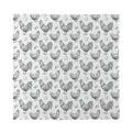 Hand Drawn Chicken Pattern Print Silk Bandana