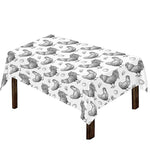 Hand Drawn Chicken Pattern Print Tablecloth