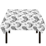 Hand Drawn Chicken Pattern Print Tablecloth