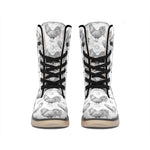 Hand Drawn Chicken Pattern Print Winter Boots