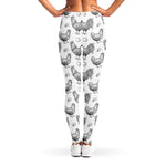 Hand Drawn Chicken Pattern Print Women's Leggings