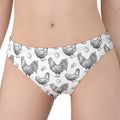 Hand Drawn Chicken Pattern Print Women's Panties