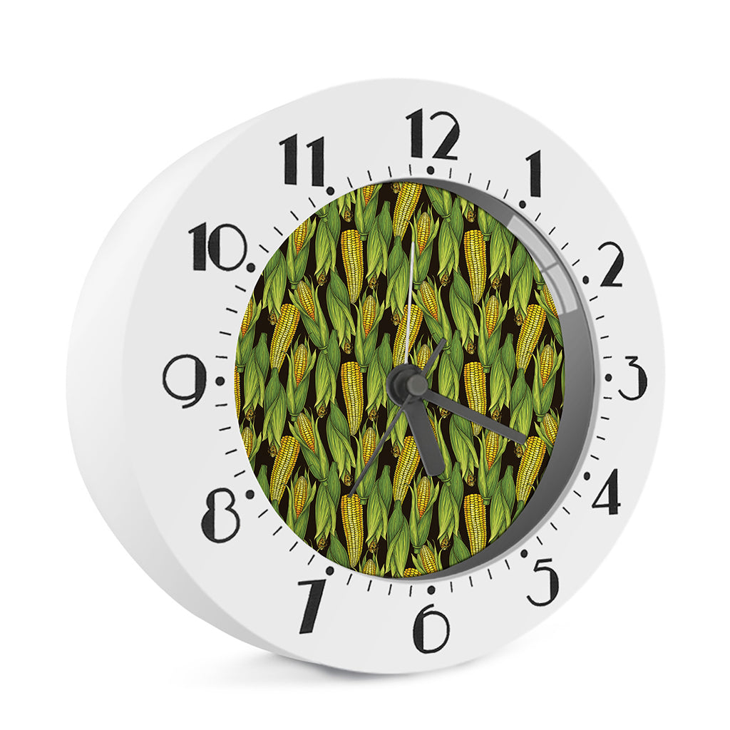 Hand-Drawn Corncob Pattern Print Alarm Clock
