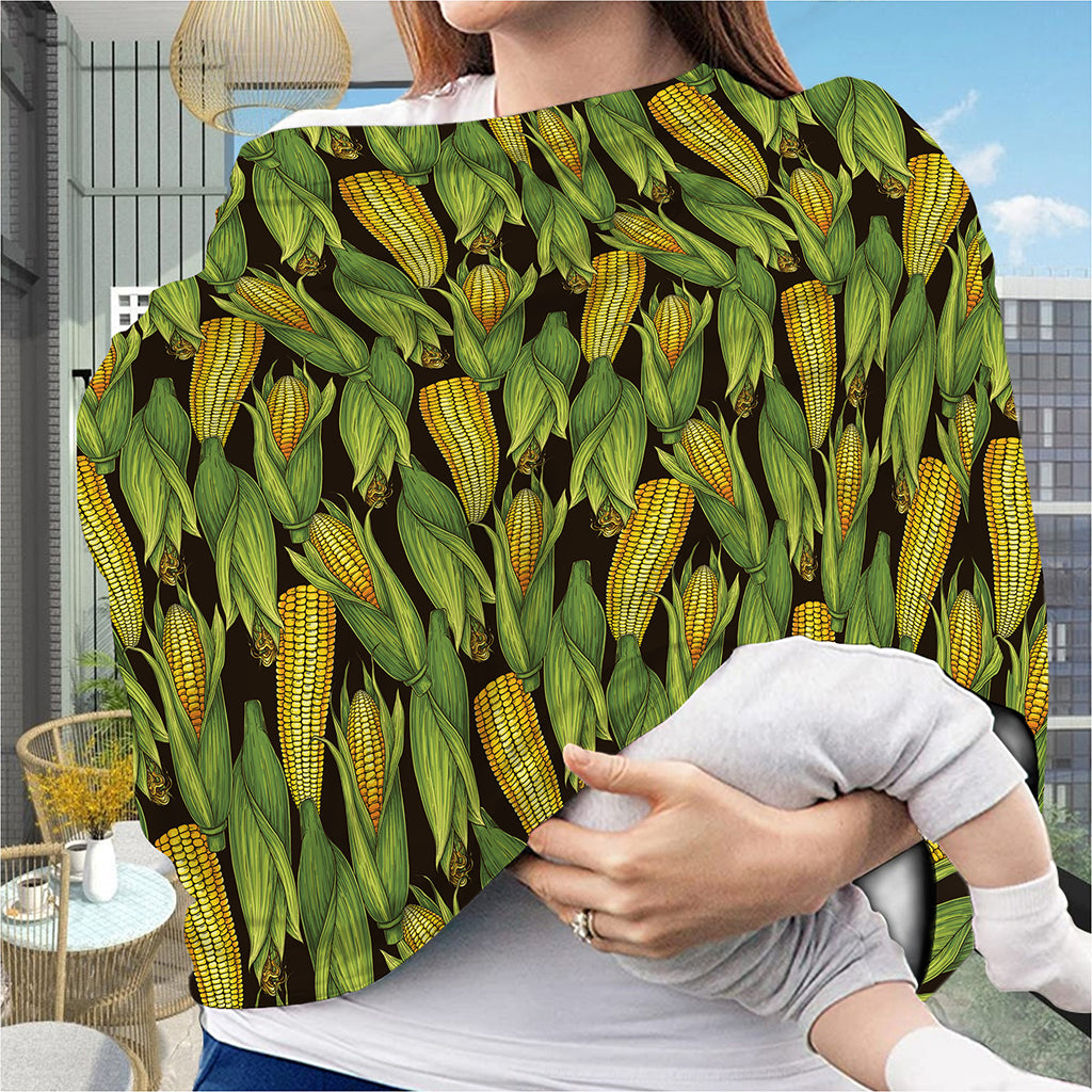 Hand-Drawn Corncob Pattern Print Baby Seat Cover