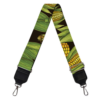 Hand-Drawn Corncob Pattern Print Bag Strap