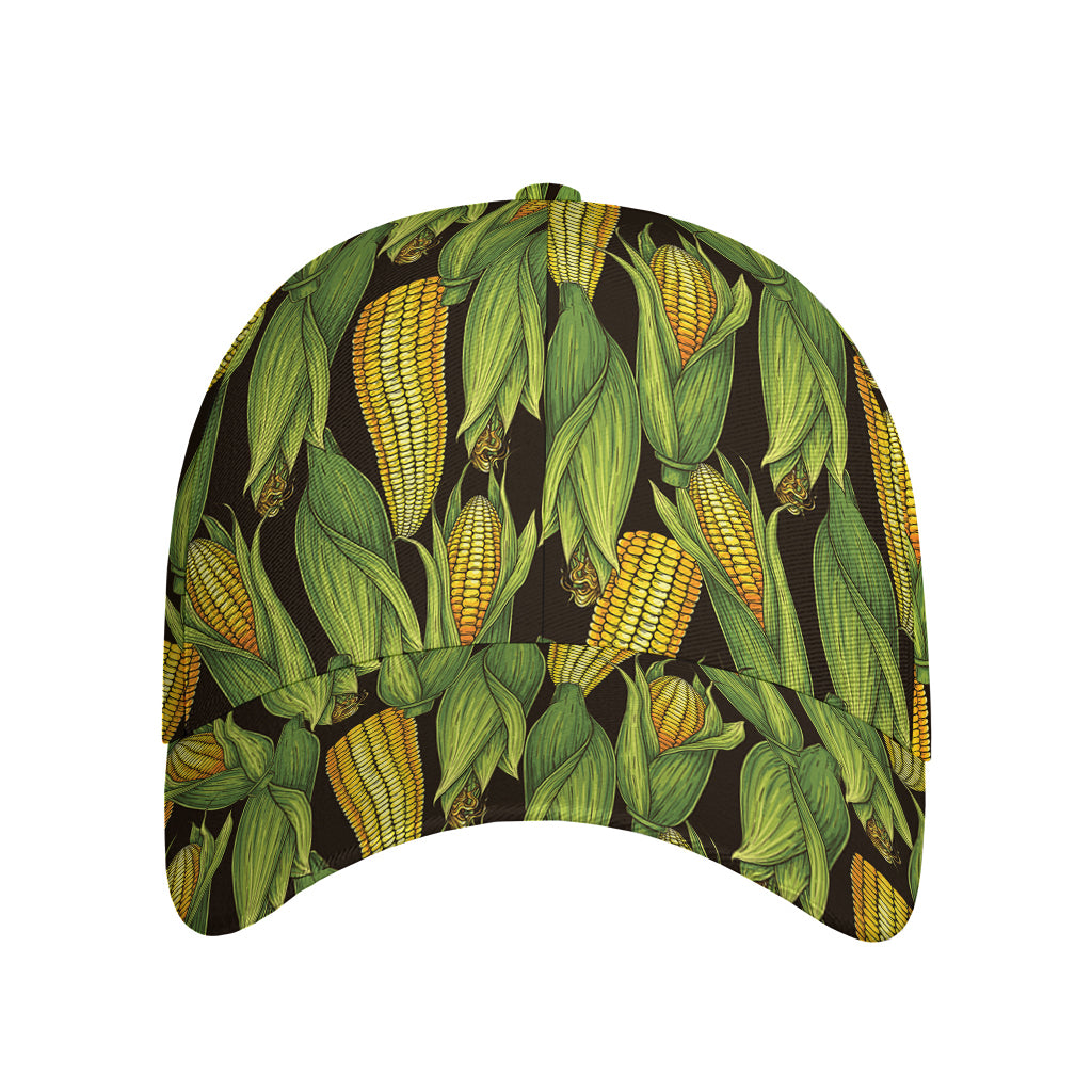 Hand-Drawn Corncob Pattern Print Baseball Cap