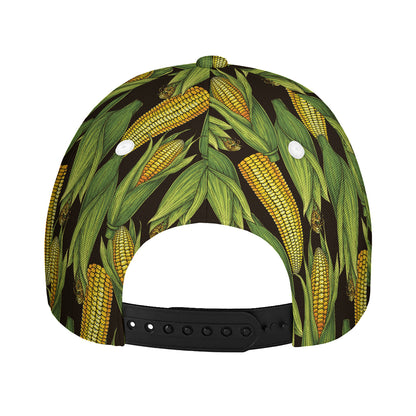 Hand-Drawn Corncob Pattern Print Baseball Cap