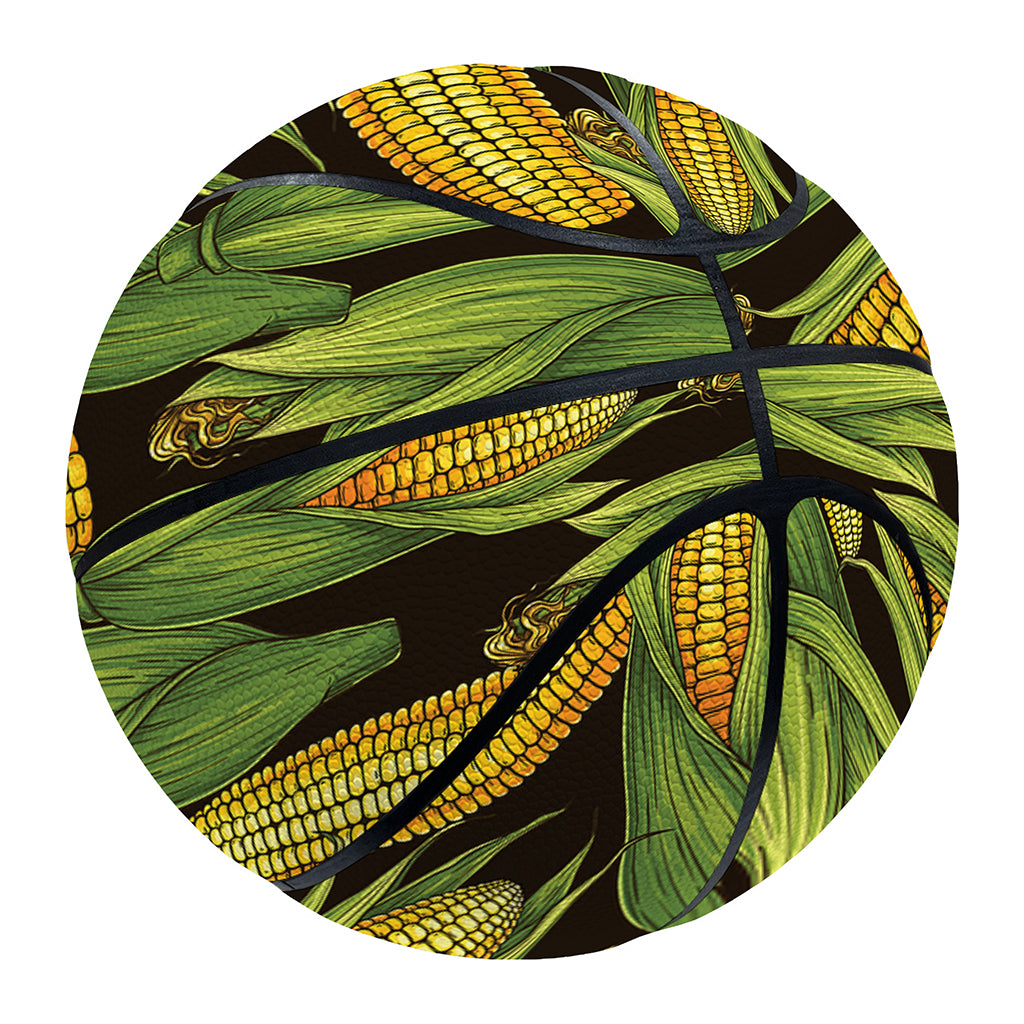 Hand-Drawn Corncob Pattern Print Basketball