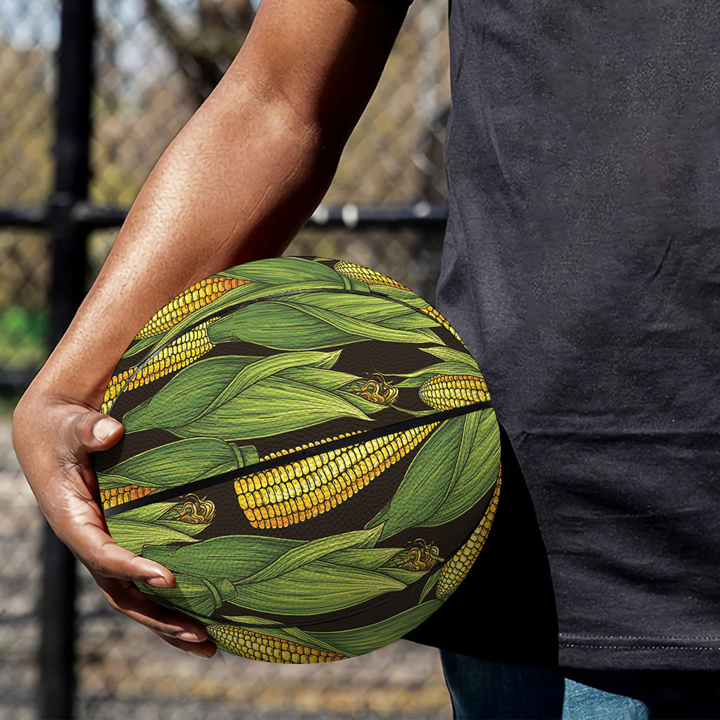 Hand-Drawn Corncob Pattern Print Basketball