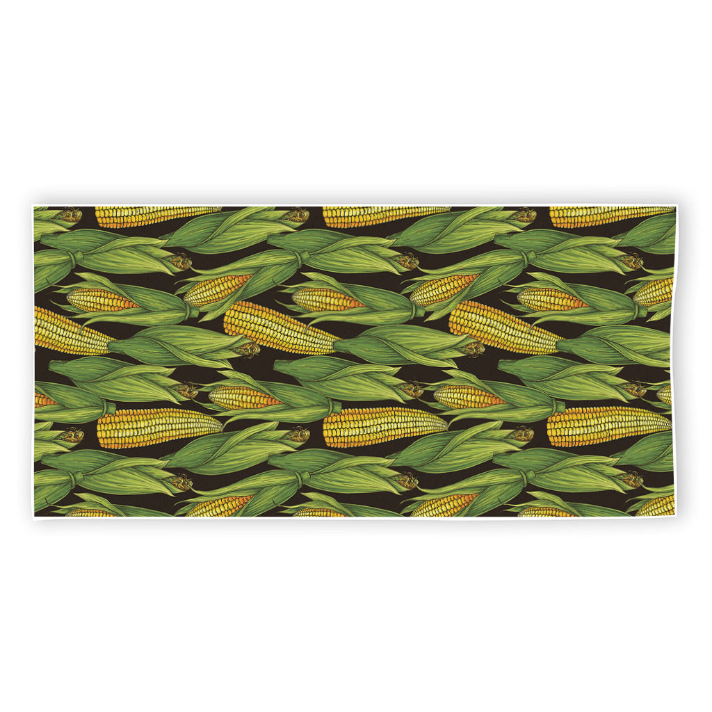 Hand-Drawn Corncob Pattern Print Beach Towel