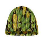 Hand-Drawn Corncob Pattern Print Beanie