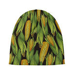 Hand-Drawn Corncob Pattern Print Beanie