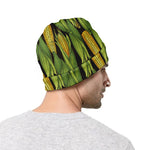 Hand-Drawn Corncob Pattern Print Beanie