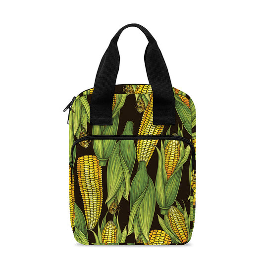 Hand-Drawn Corncob Pattern Print Bible Tote Bag