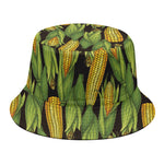 Hand-Drawn Corncob Pattern Print Bucket Hat