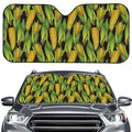 Hand-Drawn Corncob Pattern Print Car Windshield Sun Shade