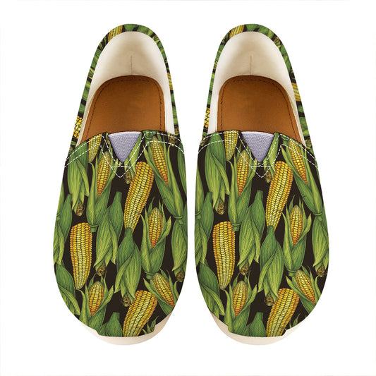Hand-Drawn Corncob Pattern Print Casual Shoes