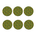 Hand-Drawn Corncob Pattern Print Coaster Set