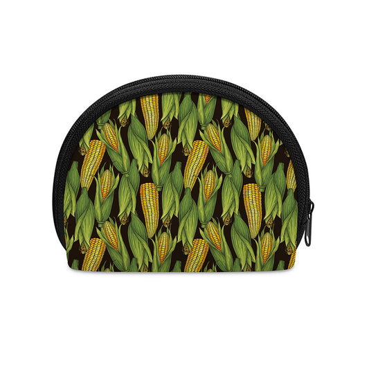 Hand-Drawn Corncob Pattern Print Coin Purse
