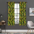 Hand-Drawn Corncob Pattern Print Grommet Curtain Panels
