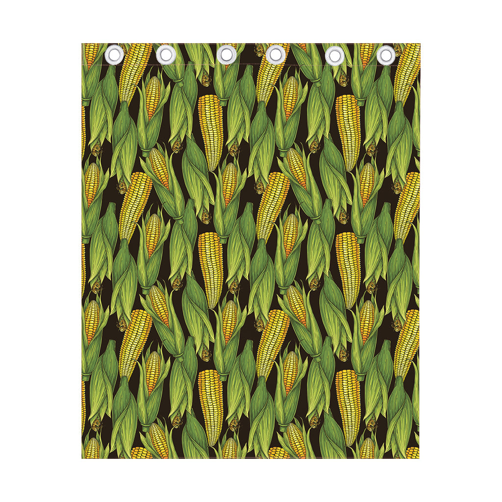 Hand-Drawn Corncob Pattern Print Curtain
