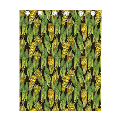 Hand-Drawn Corncob Pattern Print Curtain