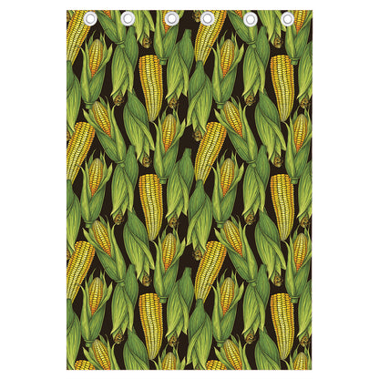 Hand-Drawn Corncob Pattern Print Curtain