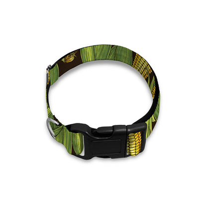 Hand-Drawn Corncob Pattern Print Dog Collar