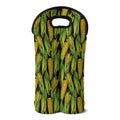 Hand-Drawn Corncob Pattern Print Double Neoprene Wine Tote