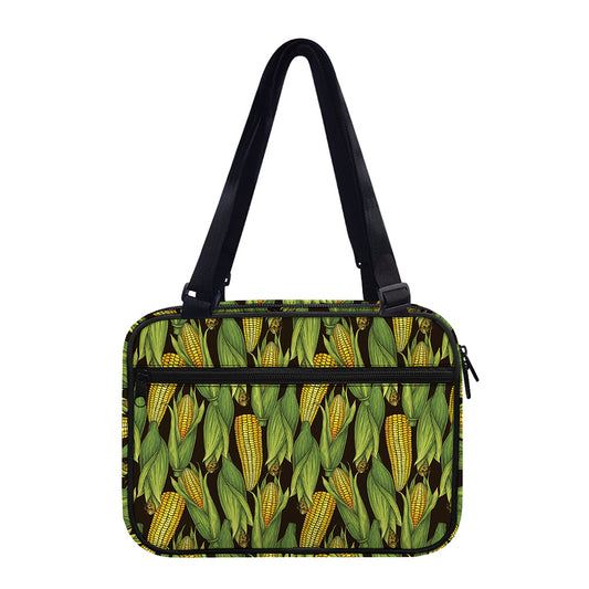 Hand-Drawn Corncob Pattern Print Double Strap Bible Bag