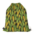 Hand-Drawn Corncob Pattern Print Drawstring Bag