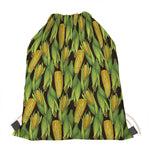 Hand-Drawn Corncob Pattern Print Drawstring Bag