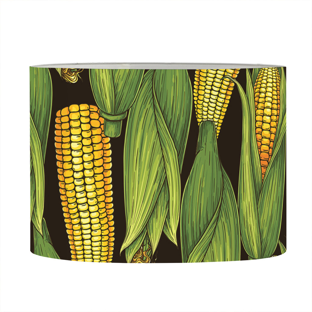 Hand-Drawn Corncob Pattern Print Drum Lamp Shade