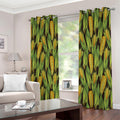 Hand-Drawn Corncob Pattern Print Extra Wide Grommet Curtains