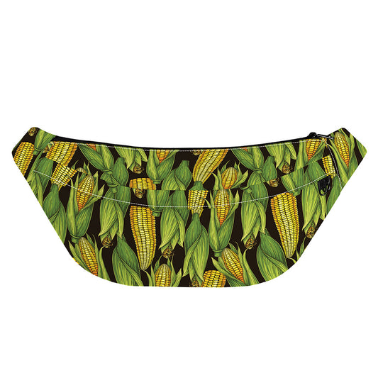 Hand-Drawn Corncob Pattern Print Fanny Pack
