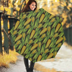 Hand-Drawn Corncob Pattern Print Foldable Umbrella