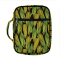 Hand-Drawn Corncob Pattern Print Front Pocket Bible Bag